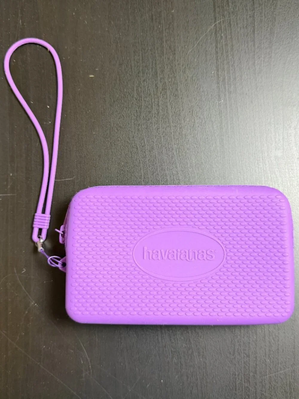 Havaianas Water-Resistant Mini Bag Wristlet Purple for Beach Zip Around New